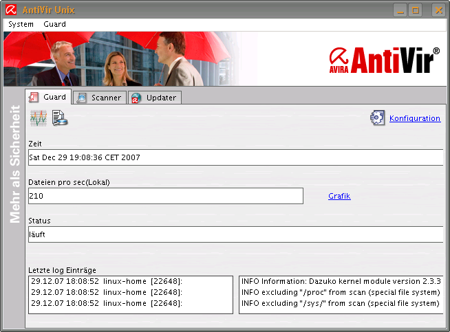 Screenshot AntiVir On-Access